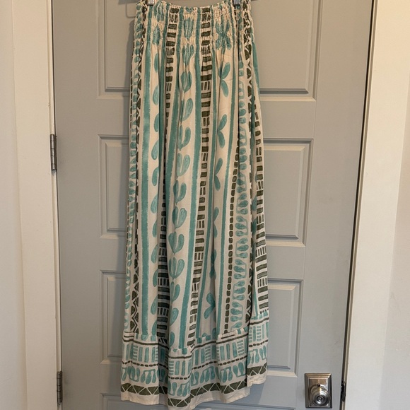 Dress Forum Teal and Cream Maxi Skirt - Picture 3 of 3